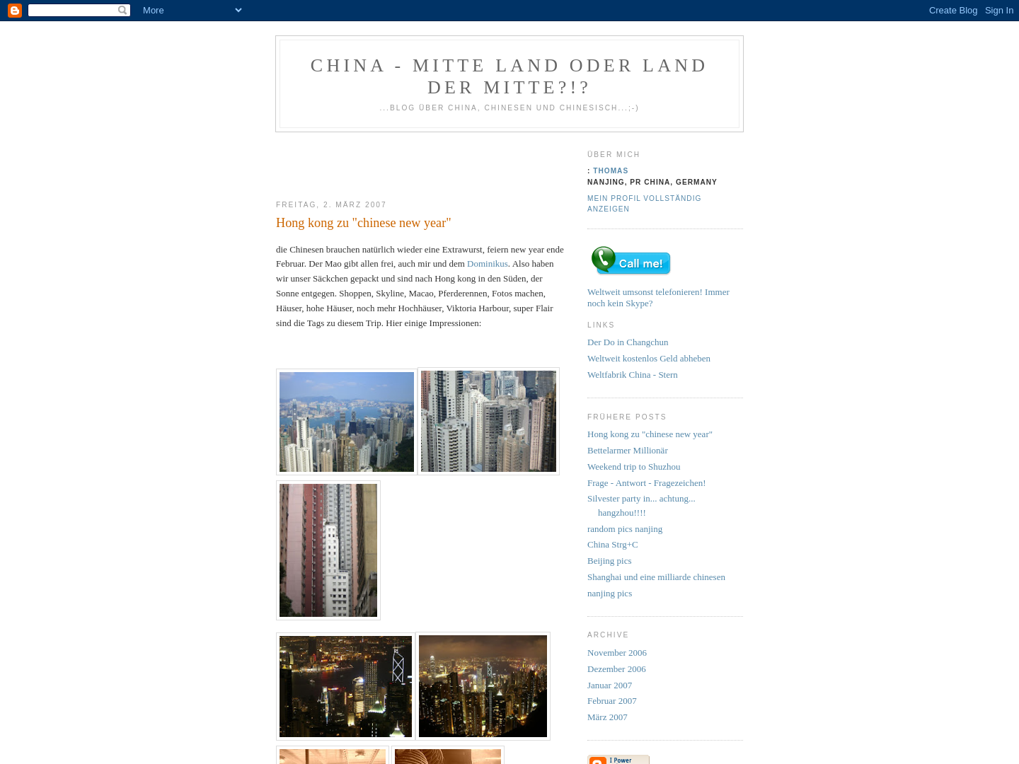 Thomas Hartmanns China Blog