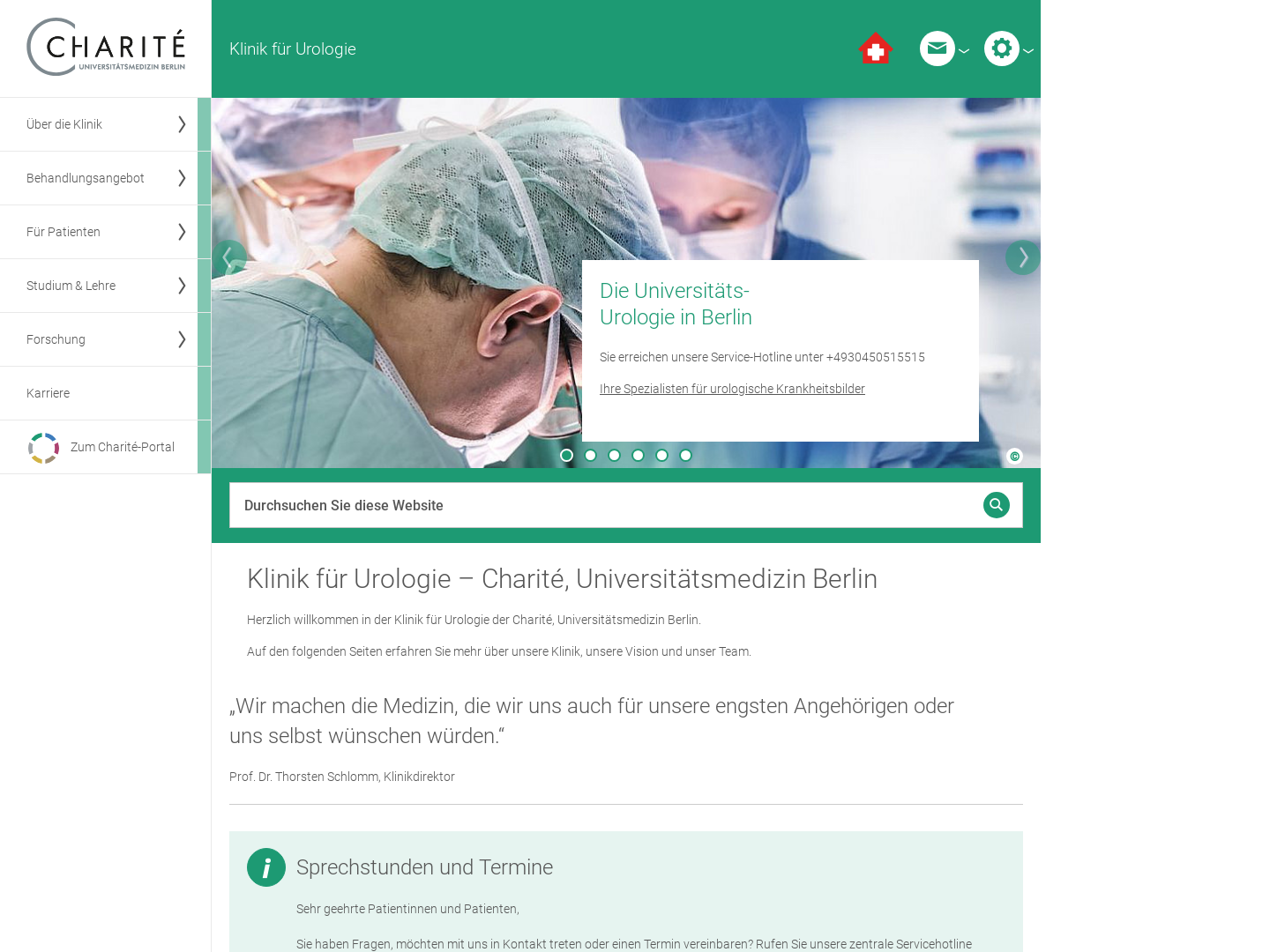 Urologische Klinik und Poliklinik der Charité, Universitätsmedizin Berlin