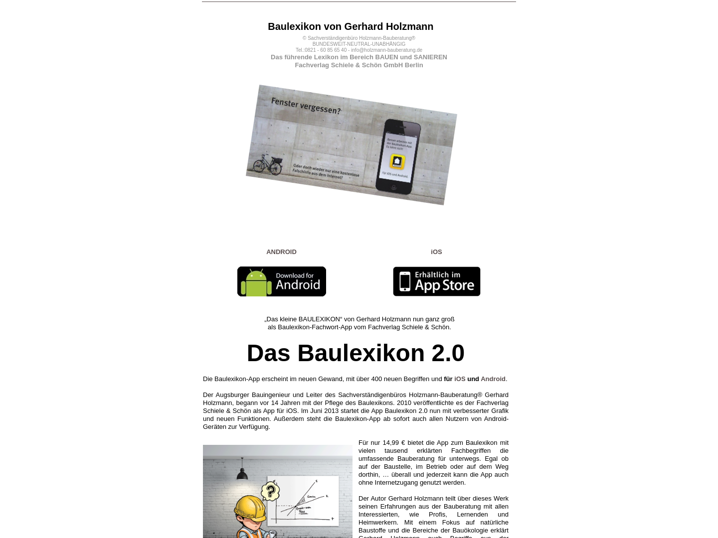 Baulexikon von Gerhard Holzmann