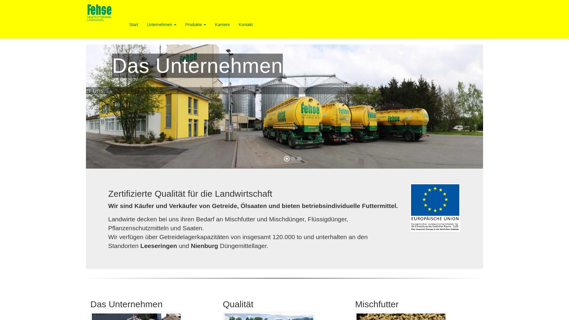 Bruno Fehse und Sohn, Kraftfutterwerk-Landhandel