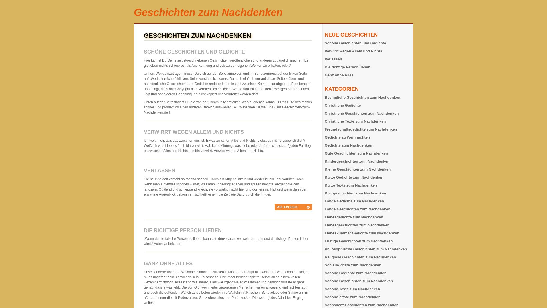 Geschichten zum Nachdenken