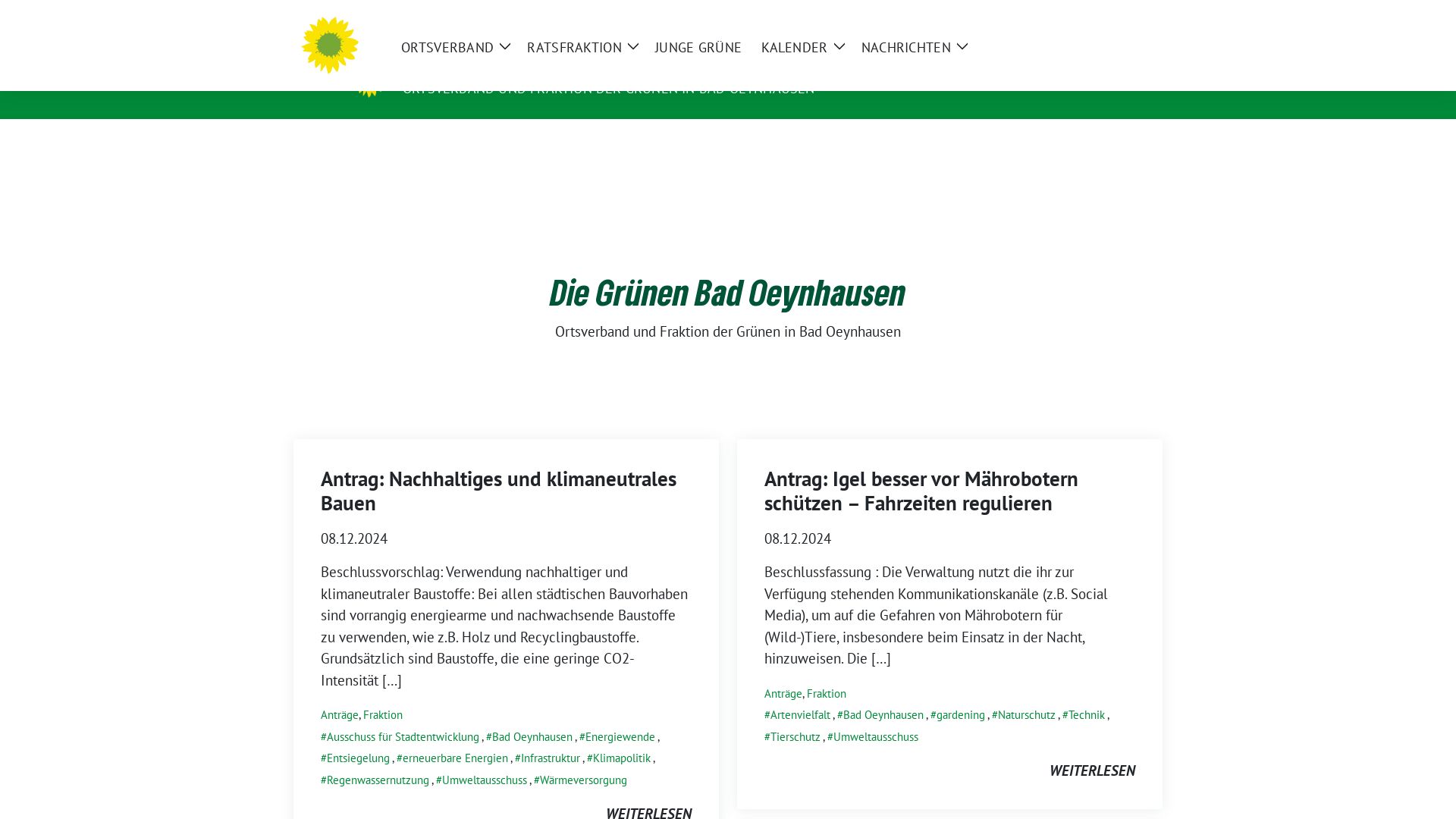 Bündnis 90/Die Grünen Bad Oeynhausen