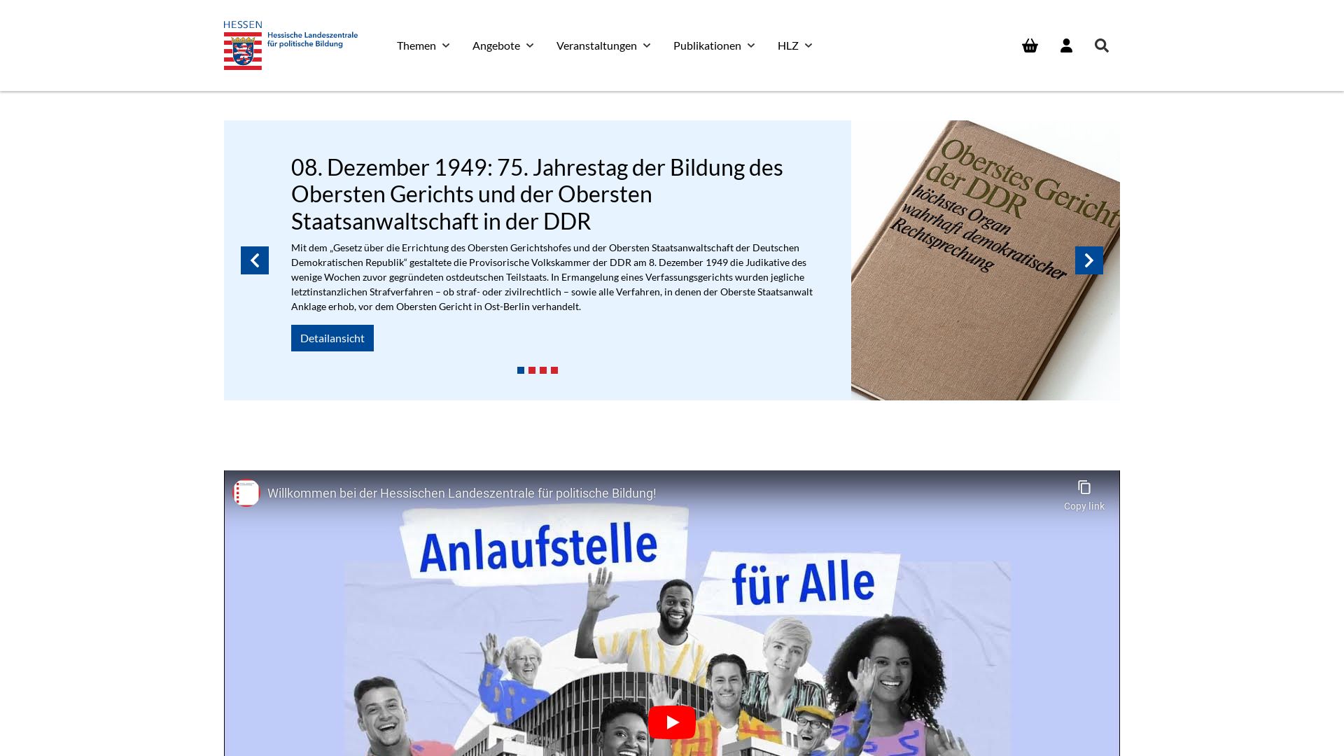Hessische Landeszentrale für politische Bildung [HLZ]
