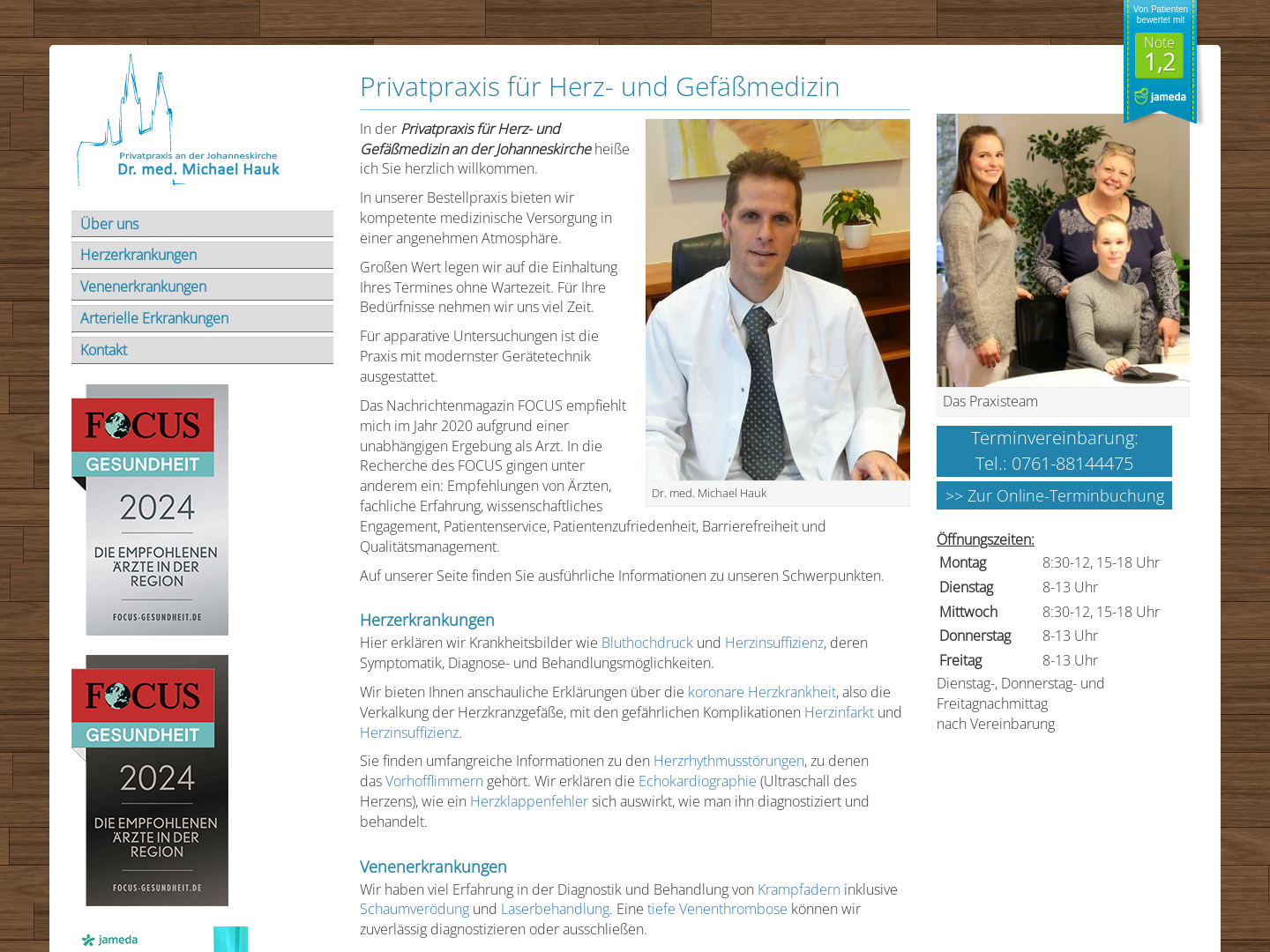 Privatpraxis für Herz- und Gefäßmedizin an der Johanneskirche - Dr. Michael Hauk