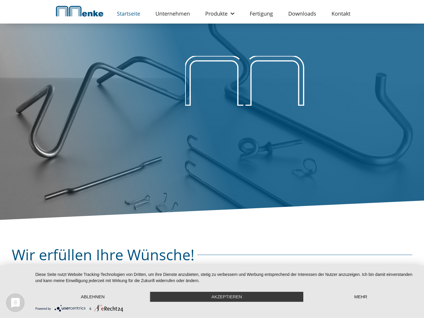 Menke GmbH - Stanzteile und Drahtbiegeteile