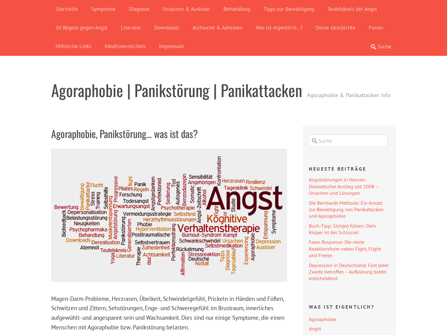Agoraphobie, Panikattacken, Panikstörung
