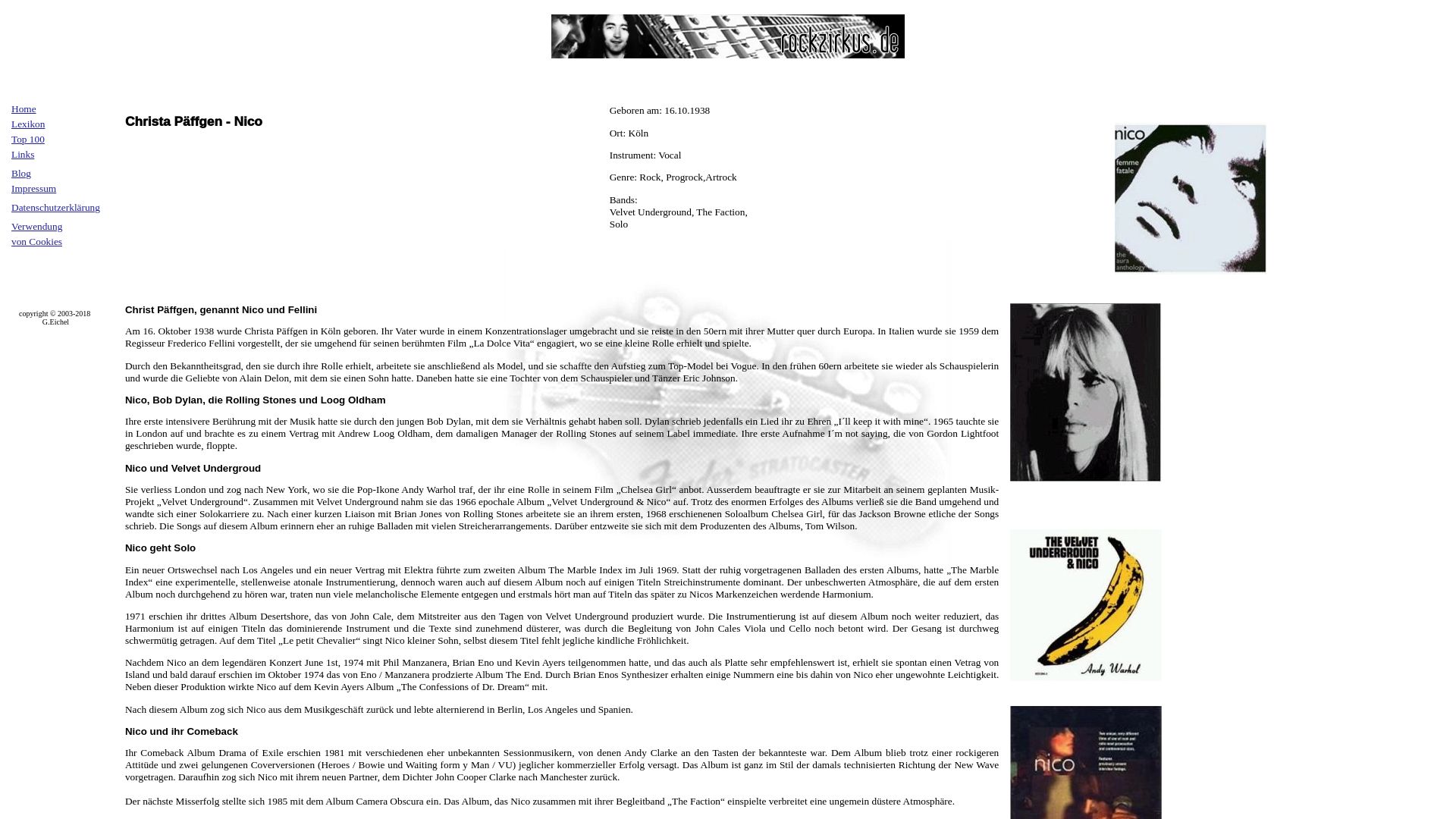 Rockzirkus, Geschichte der Rockmusik