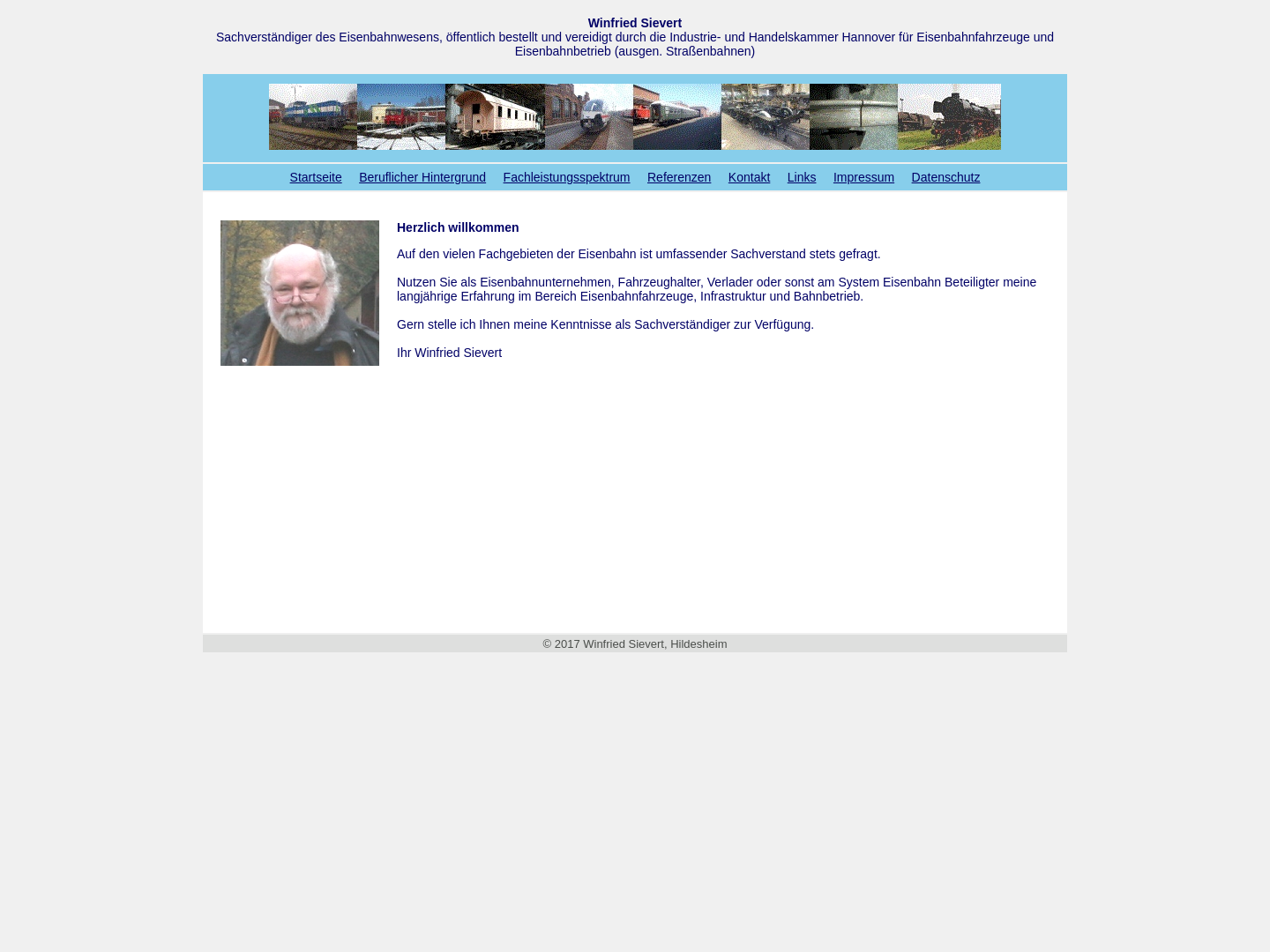 Winfried Sievert - Sachverständiger des Eisenbahnwesens