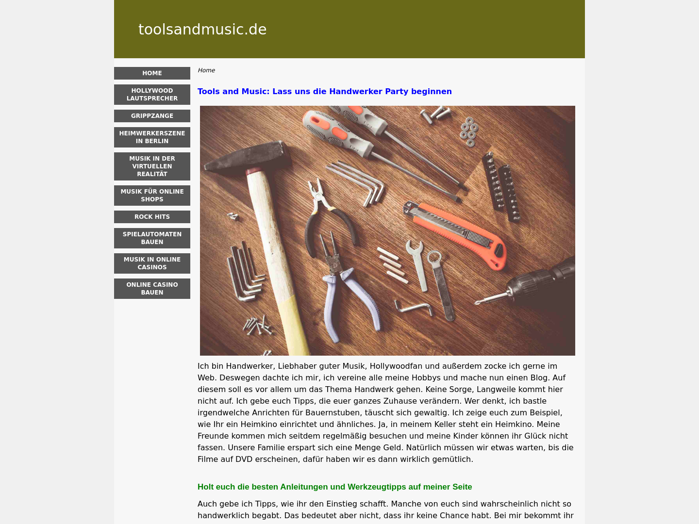 Tools and Music, Volker Herold