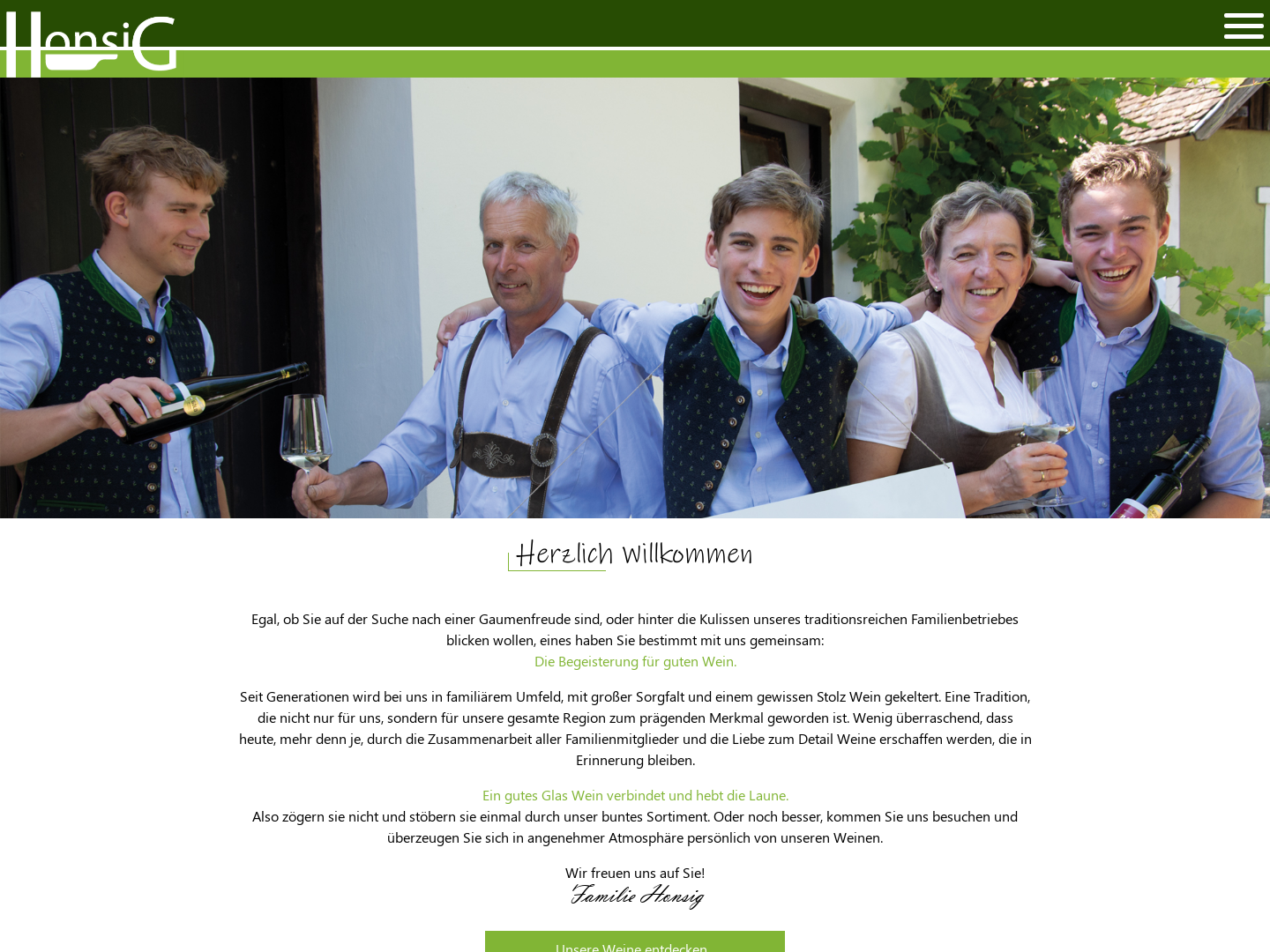 Honsig, Familienweingut in Platt