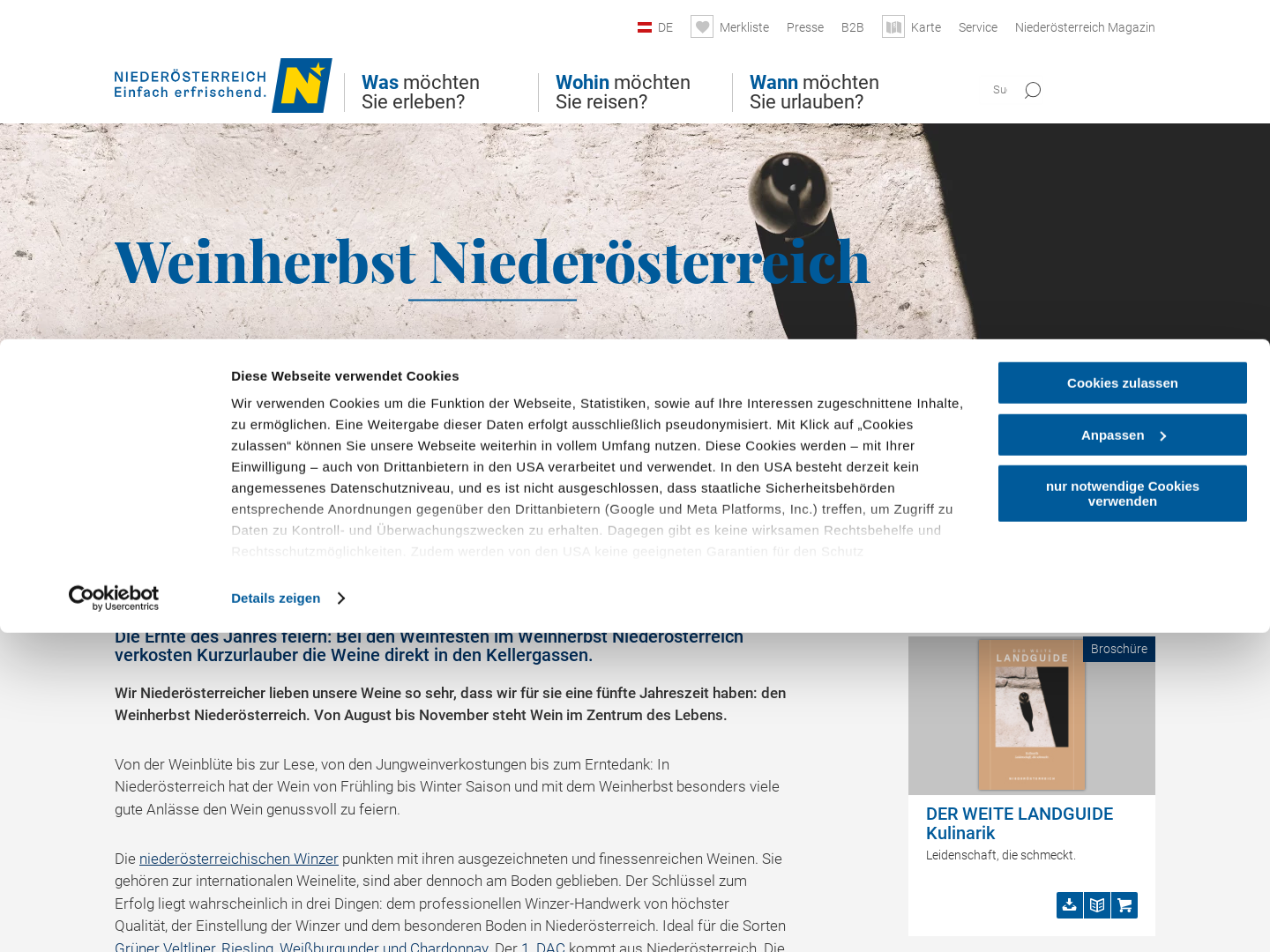 Weinherbst Niederösterreich